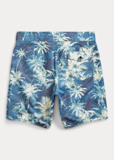 Pantalones Cortos Ralph Lauren Hombre Azul Marino - Palm Tree-Print Twill - JUAVZ0192